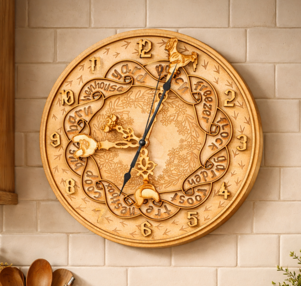 Chicken Clock — A Whimsical Guide for Chicken Keepers