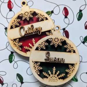 Personalized Name Snowflake Ornaments