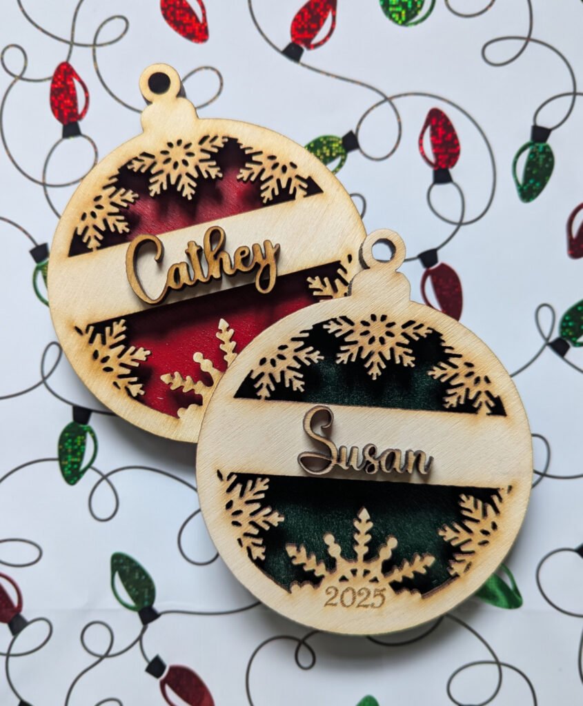 Personalized Name Snowflake Ornaments