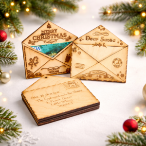 A Letter From Christmas — Wood Envelope Christmas Ornament